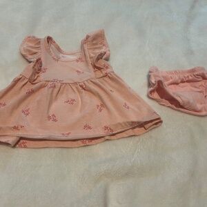 Okie Dokie Baby Girls 2-pc. Sleeveless Flutter Sleeve A-Line Dress